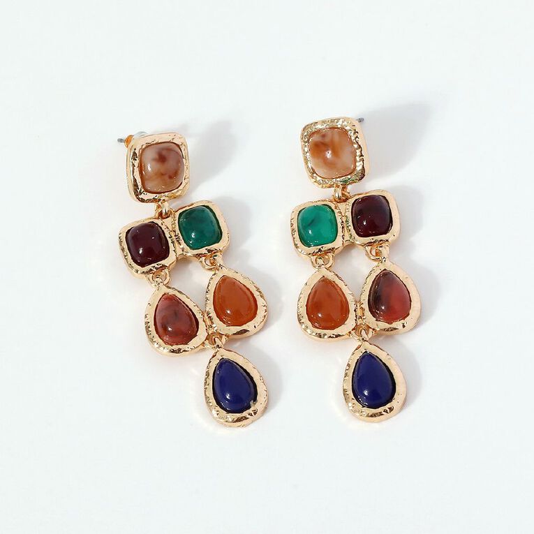 Single Pair of Earrings Multi-Coloured, , hi-res