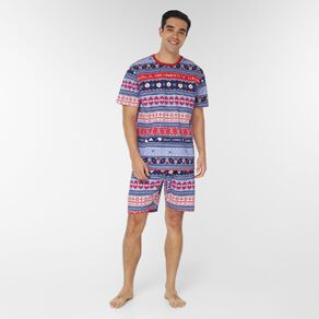 H&H Men's Family Christmas Tee and Shorts Pyjama Set