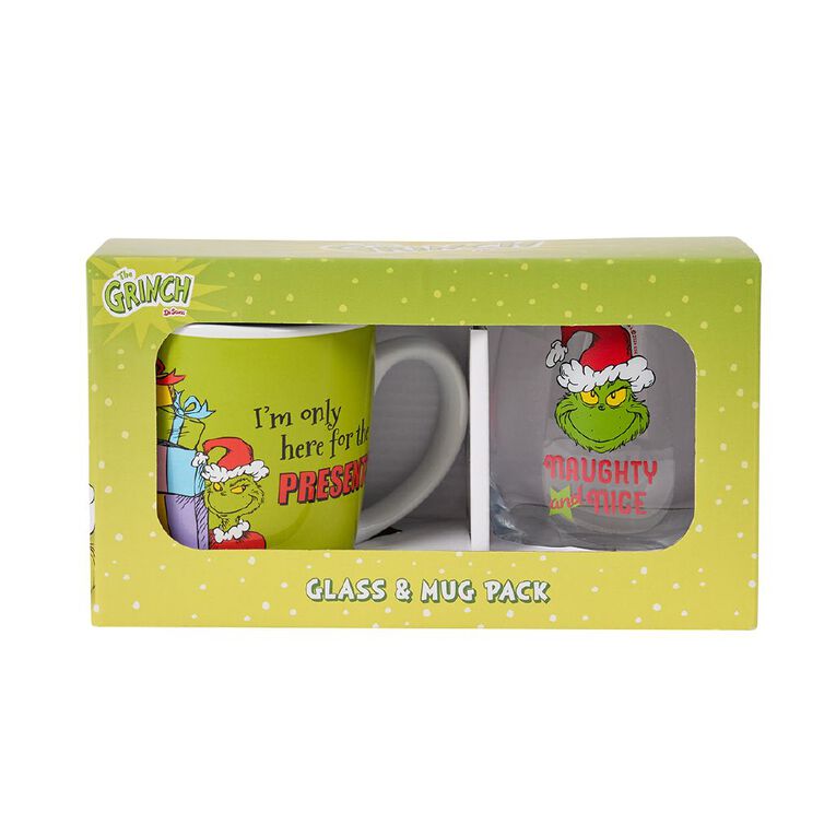 Grinch Naughty or Nice Mug and Tumbler Set Green, , hi-res