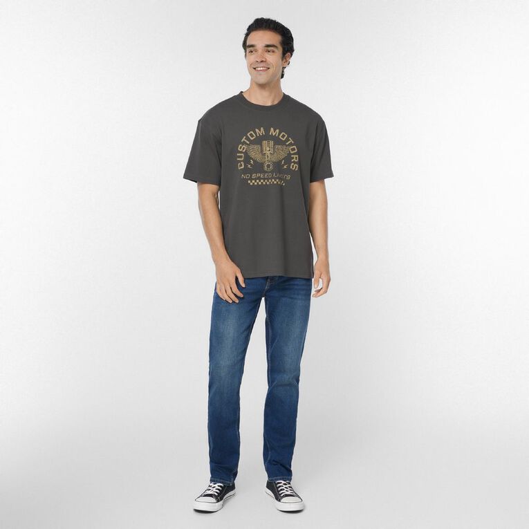 H&H Men's Relaxed Fit Graphic Tee, Grey Dark, hi-res