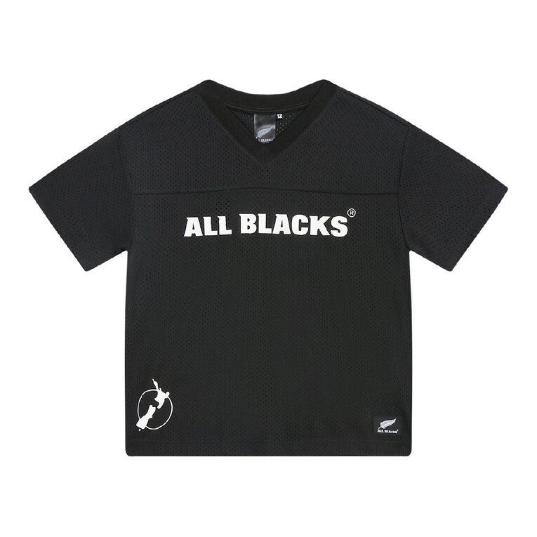 All Blacks Kids' Mesh Tee, Black, hi-res