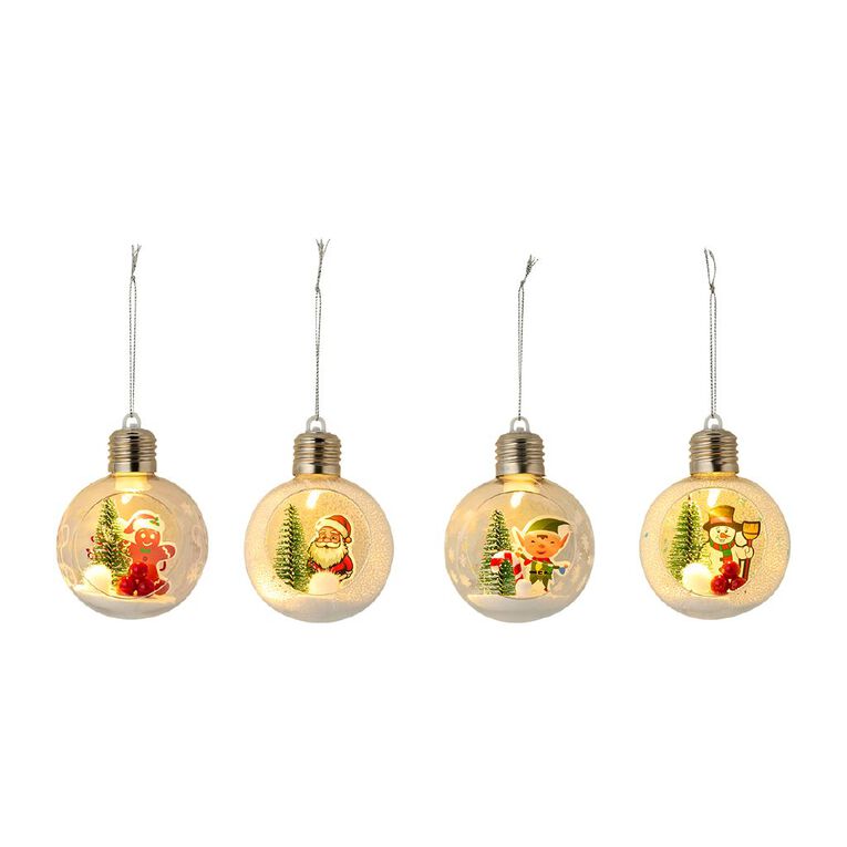 Wonderland Light Up Bauble Character Assorted 8cm, , hi-res