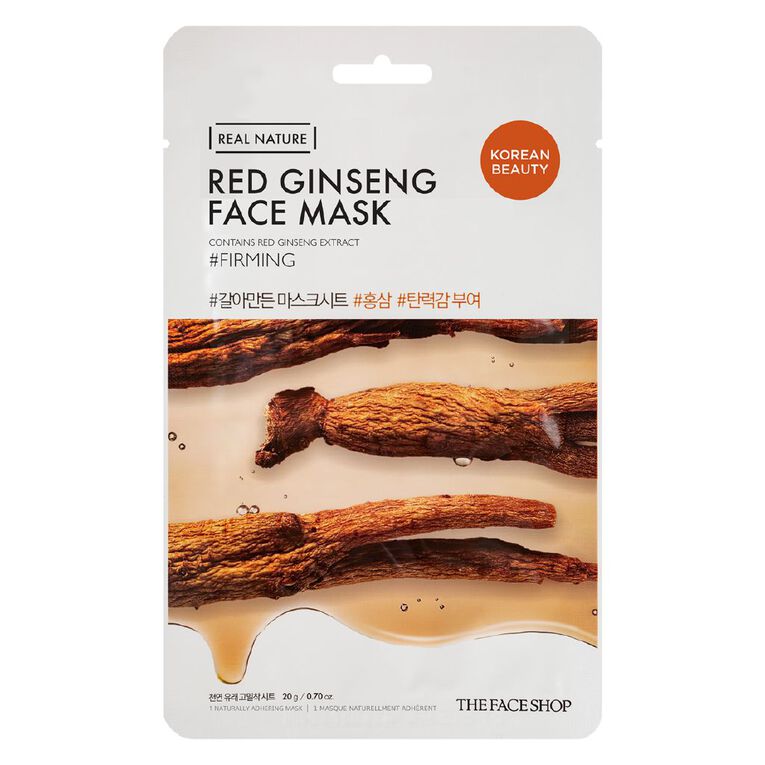 The Face Shop Real Nature Red Ginseng Face Mask 20g, , hi-res
