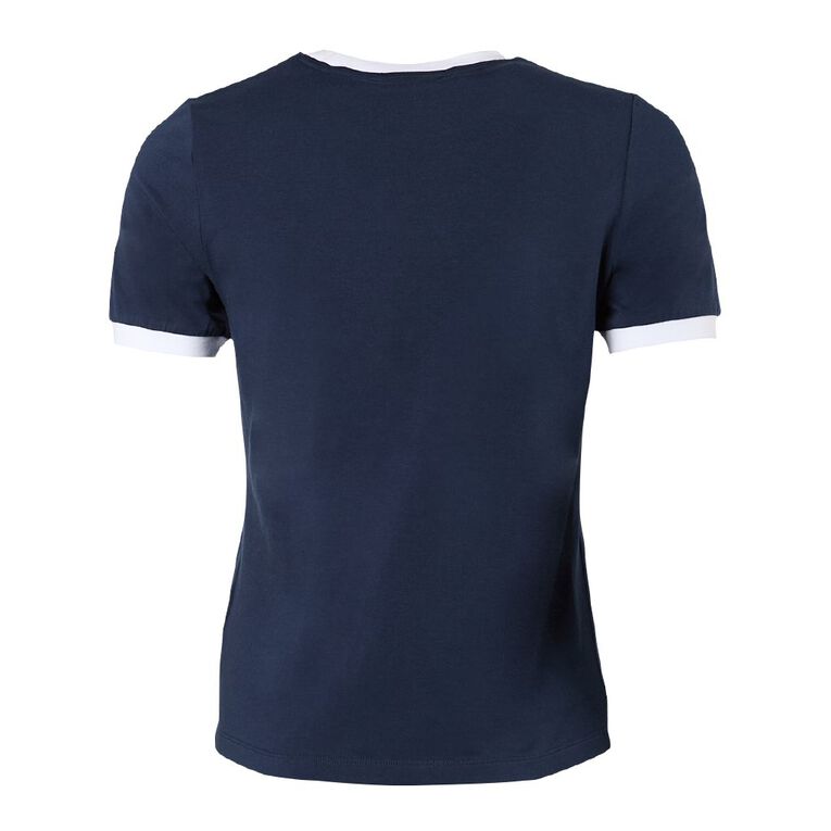 Fila Women's Ela Spliced Ringer Tee Blue Dark The Warehouse