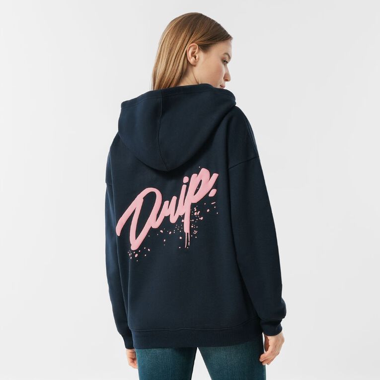 H&H Women's Fresh Fleece Long Sleeve Hoodie, Navy, hi-res