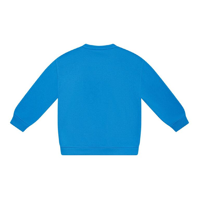 Young Original Print Crew Sweatshirt, Blue Mid, hi-res