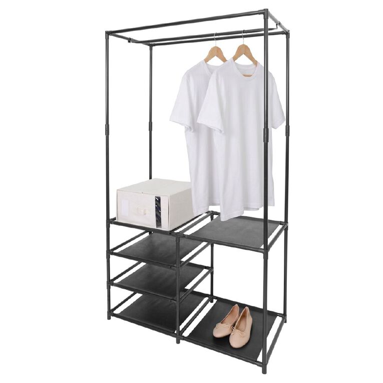 Living & Co Open Wardrobe with Shelves, , hi-res