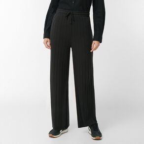 H&H Women's Wide Leg Ribbed Pants
