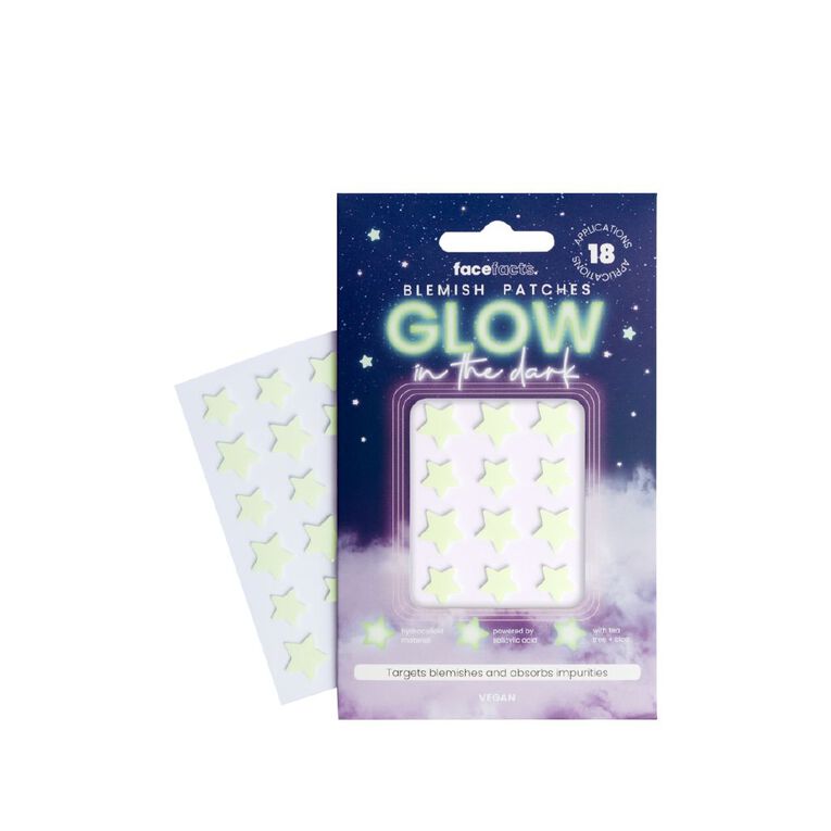 Face Facts Blemish Patches Glow In The Dark Stars 18's, , hi-res