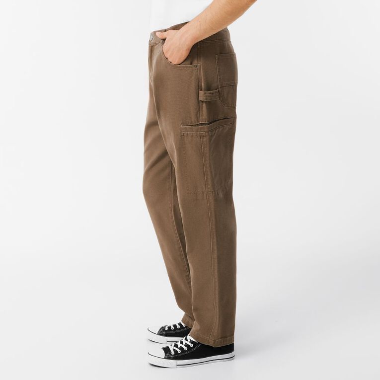 H&H Men's Relaxed Carpenter Pants, Brown Mid, hi-res