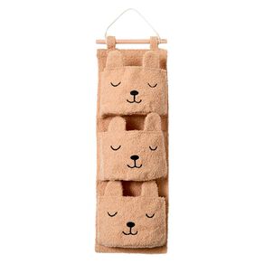 Living & Co Kids Boucle Bear Hanging Storage Brown Mid
