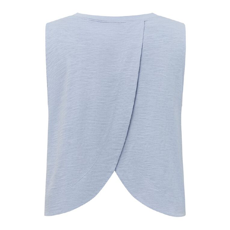 H&H Maternity Crop Tank, Blue Light, hi-res