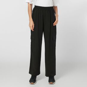 H&H Women's Twill Wide Leg Cargo Pants