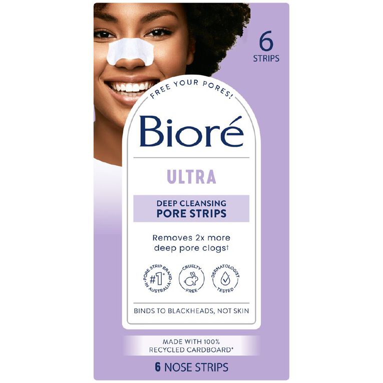 Biore Ultra Nose Strips 6 Pack, , hi-res