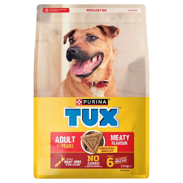 TUX Original Biscuit Meaty Recipe Dry Dog Food 2.5kg, , hi-res