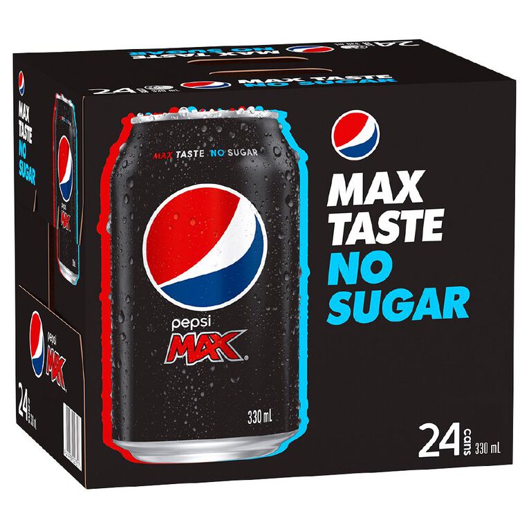 Pepsi Max Can 330ml 24 Pack The Warehouse
