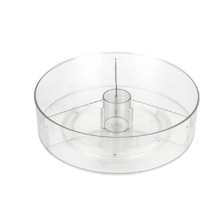 Living & Co Clarion 3 Section Turntable 29cm x 8.8cm Clear, , hi-res