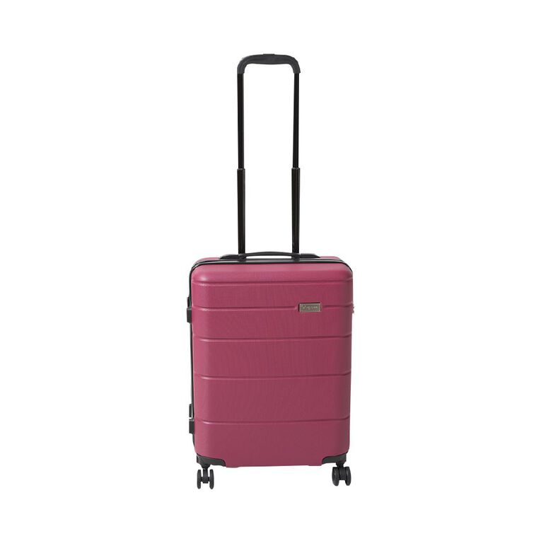 Living & Co 50cm Hard Carry On Suitcase Burgundy, , hi-res