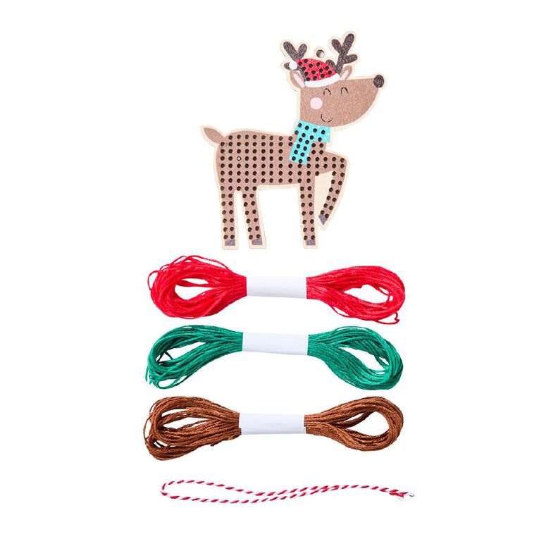 House Creativity Do-It-Yourself Reindeer Weaving Kit, , hi-res