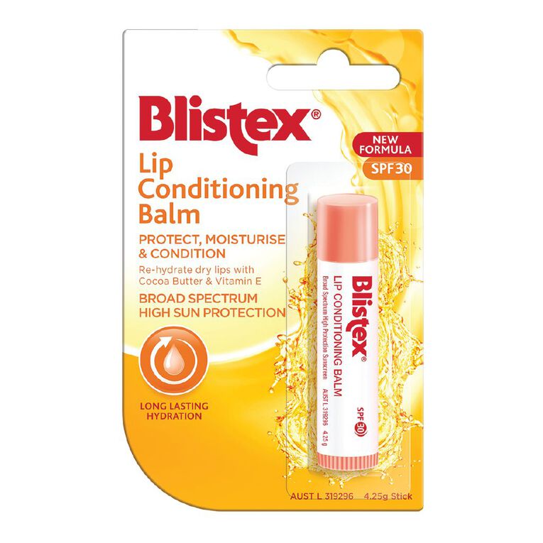 Blistex SPF30+ Lip Conditioning Balm Stick 4.25g, , hi-res