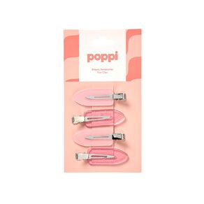 Poppi Make Up Clips Pink 4 Pack