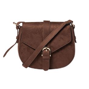 H&H Women's Faux Suede Saddle Bag