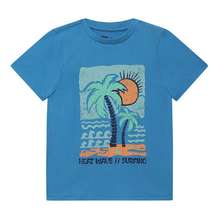 Young Original Print Short Sleeve Tee, Blue Mid, hi-res