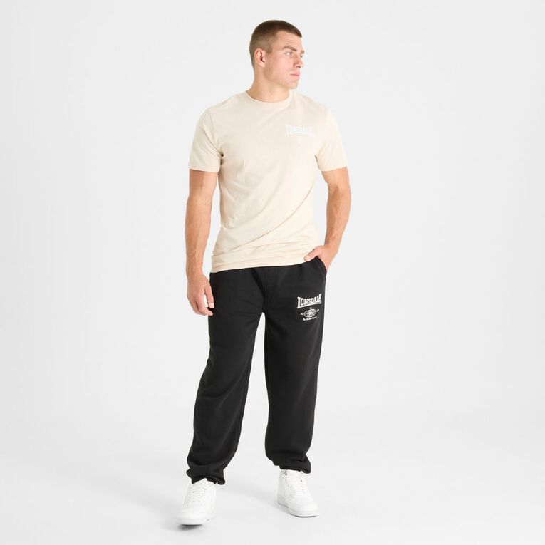 Lonsdale Men's London Relaxed Trackpants, Black, hi-res