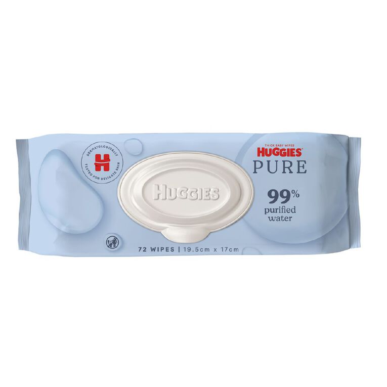 Huggies Thick Baby Wipes 99% Purified Water 72 Pack, , hi-res