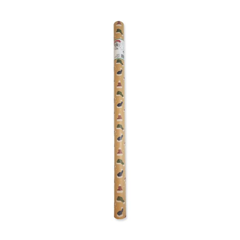Wonderland Kraft Christmas Gift Wrap 70cm x 5m Assorted, , hi-res