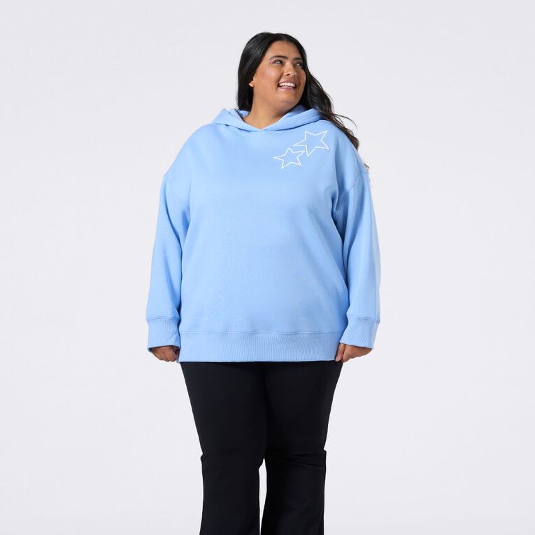 H&H Curve Women's Graphic Hoodie, Blue Light, hi-res
