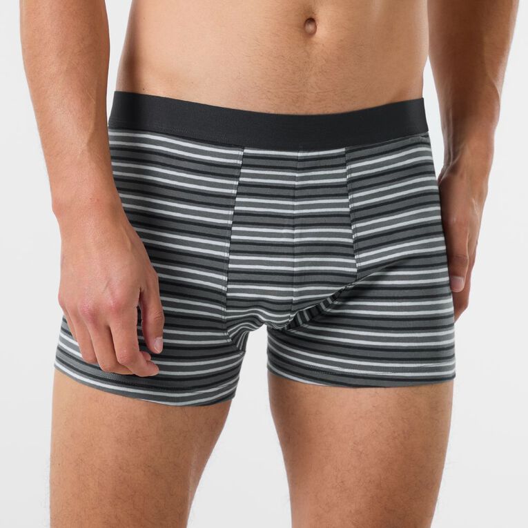H&H Men's Trunks 3 Pack, Blue/Grey, hi-res