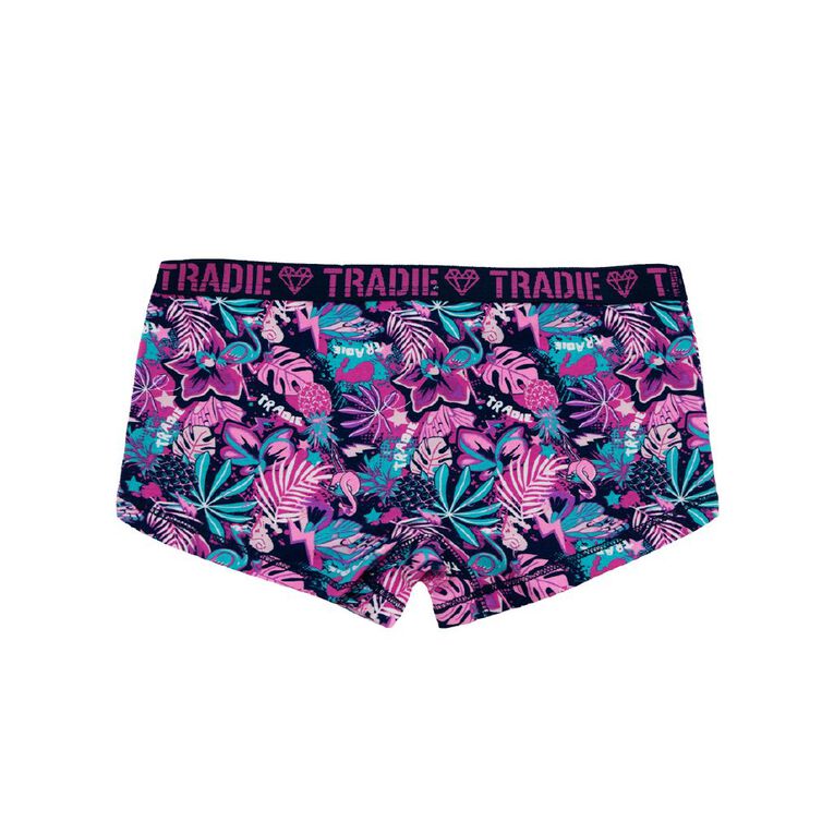 Tradie Girls' Shortie 2 Pack, Pink Dark, hi-res