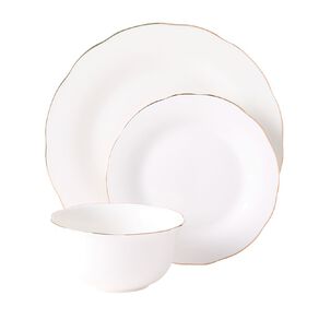 Living & Co Glamour Gold Rimmed Soft Scallop Bowl Ivory