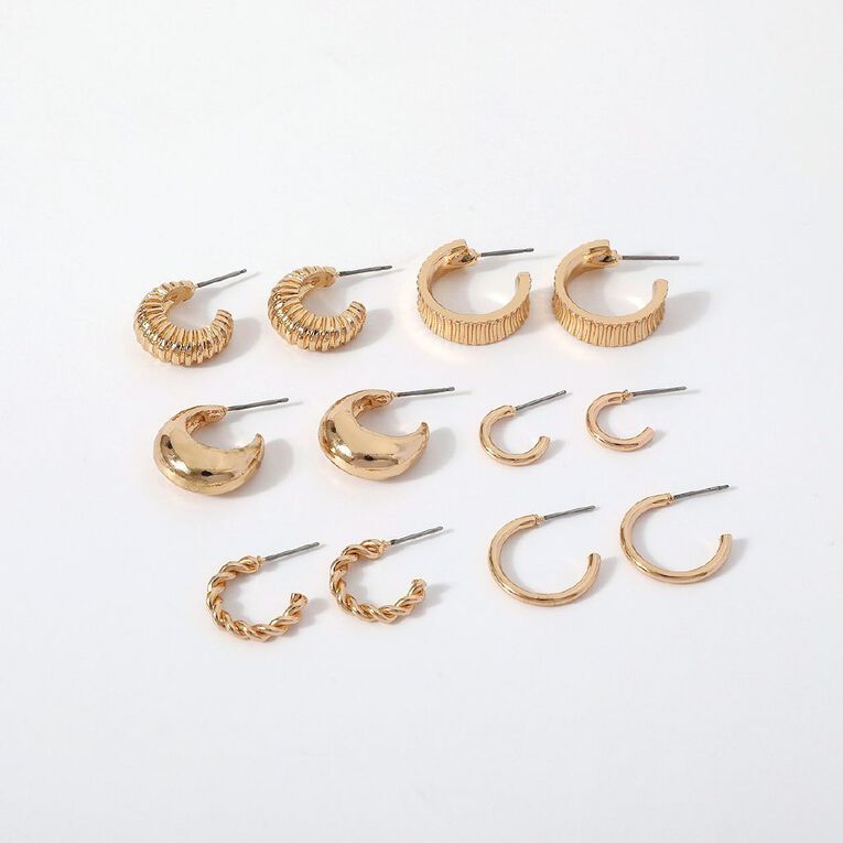 Hoop Earrings Gold, , hi-res