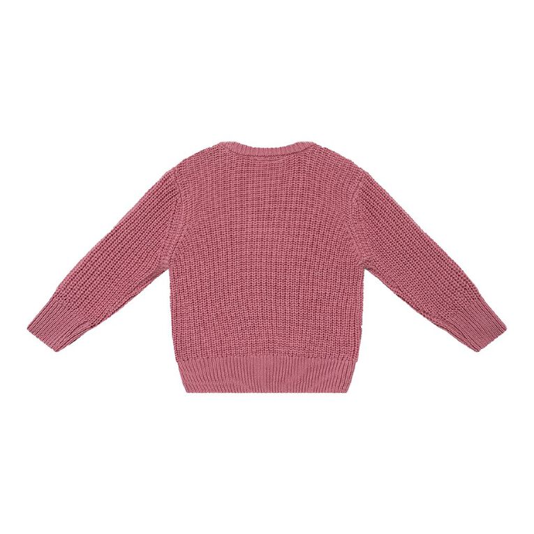 Young Original Babies' Cotton Knitted Jumper, Pink Mid, hi-res