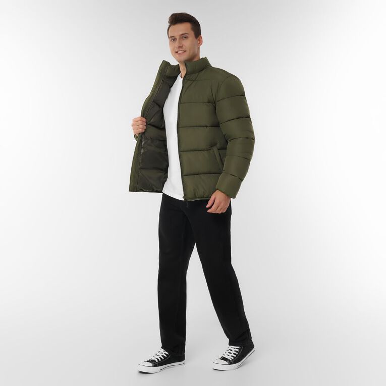 H&H Men's Puffer Jacket, Green Dark, hi-res