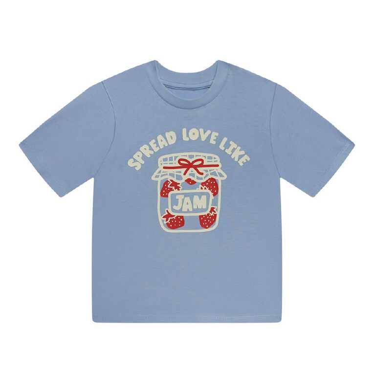 Young Original Preschool Short Sleeve Printed Tee, Blue Light, hi-res