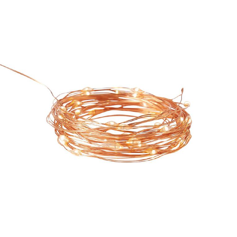 Living & Co Twinkle Light Warm 5m Copper, , hi-res