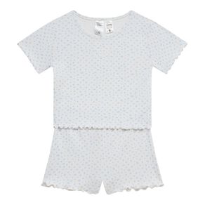 H&H Girls' Pointelle Shorts Pyjama Set