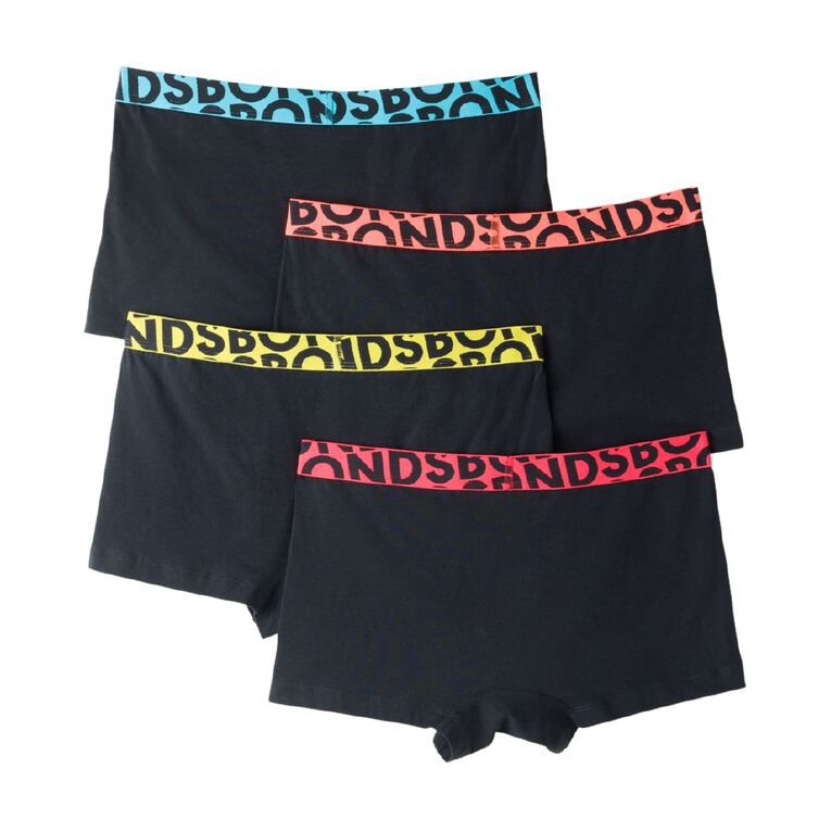 B FOR BONDS Men's Trunks 4 Pack, Black, hi-res
