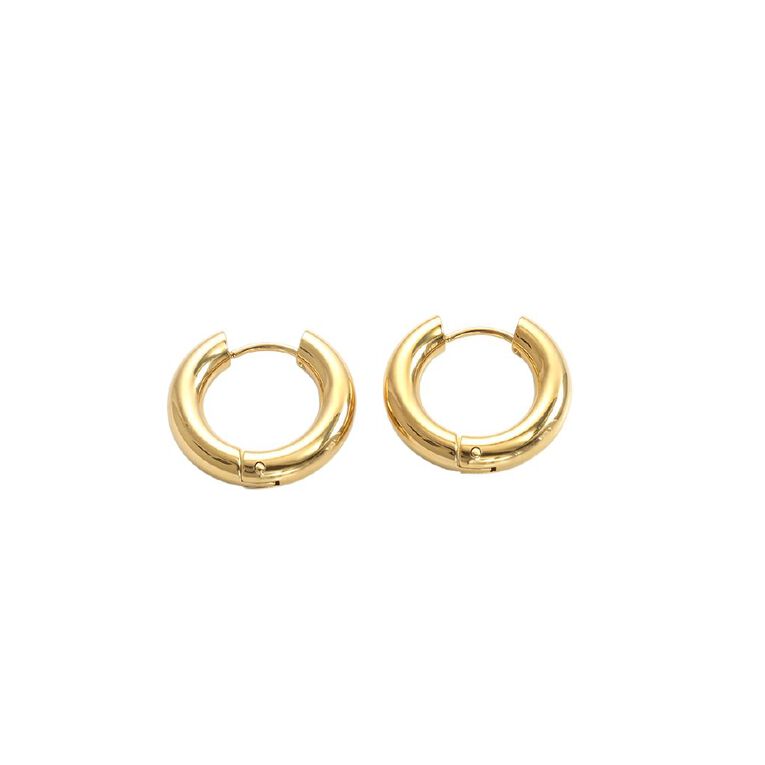 Waterproof Premium Chunky Medium Hoop Earrings 20mm, , hi-res