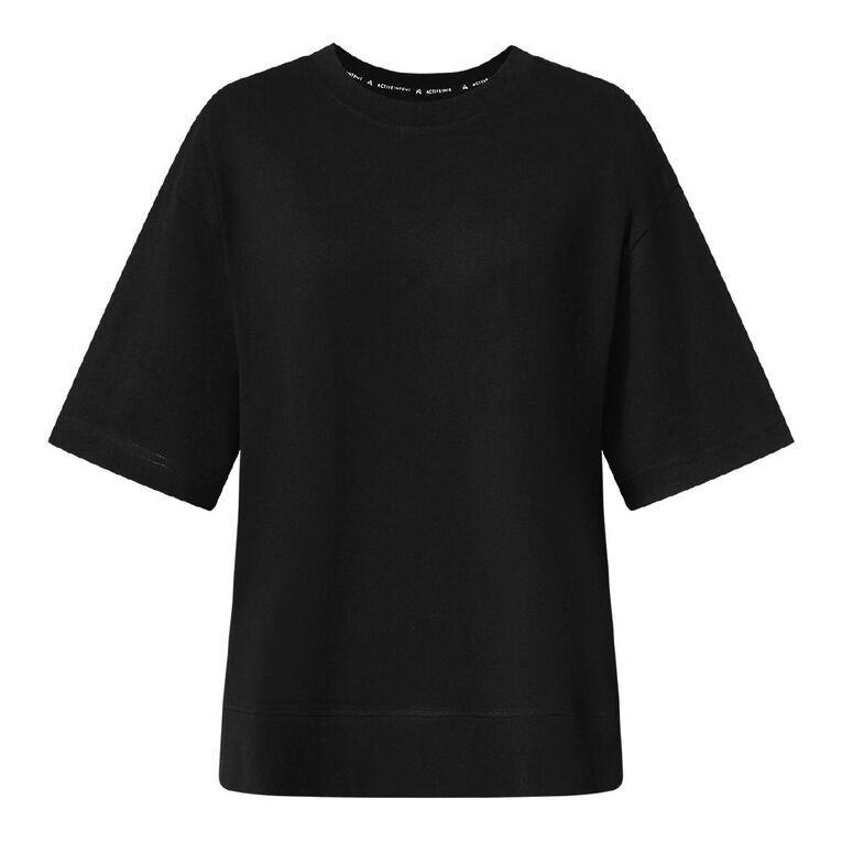 Active Intent Women's Oversize Tee, Black, hi-res