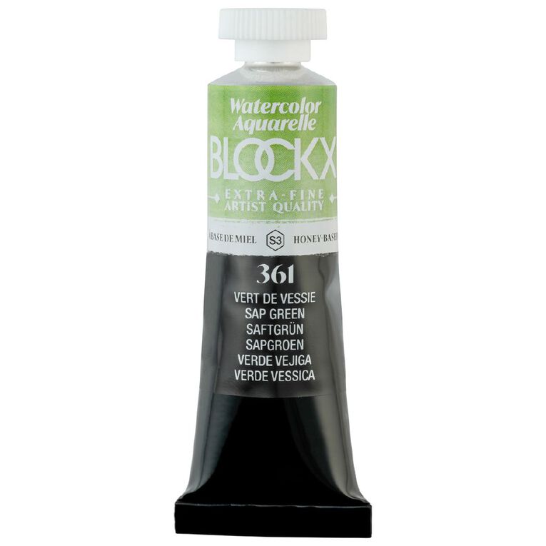 BLOCKX Watercolour Tube 15ml S3 361 Sap Green Green, , hi-res