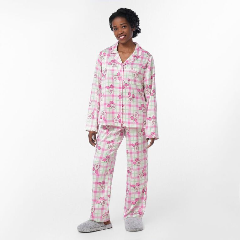 Disney Women's Satin Pyjama Set Pink Mid The Warehouse