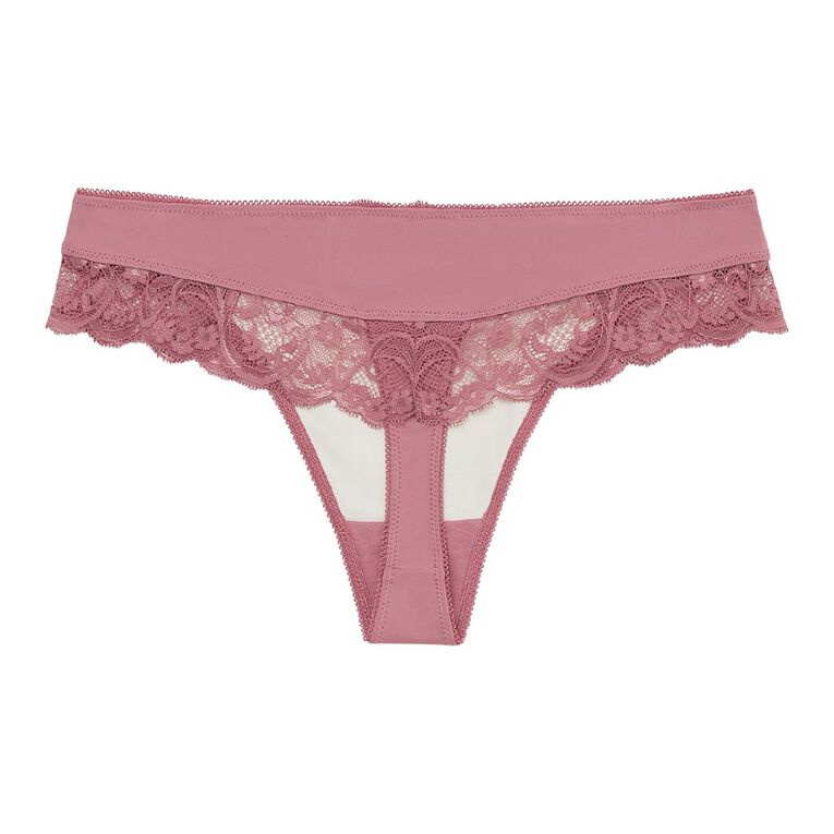 H&H Women's Florence G-string Briefs, Pink Mid, hi-res