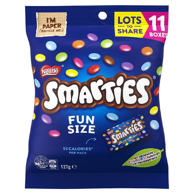 Smarties Funpack Bag 127g, , hi-res