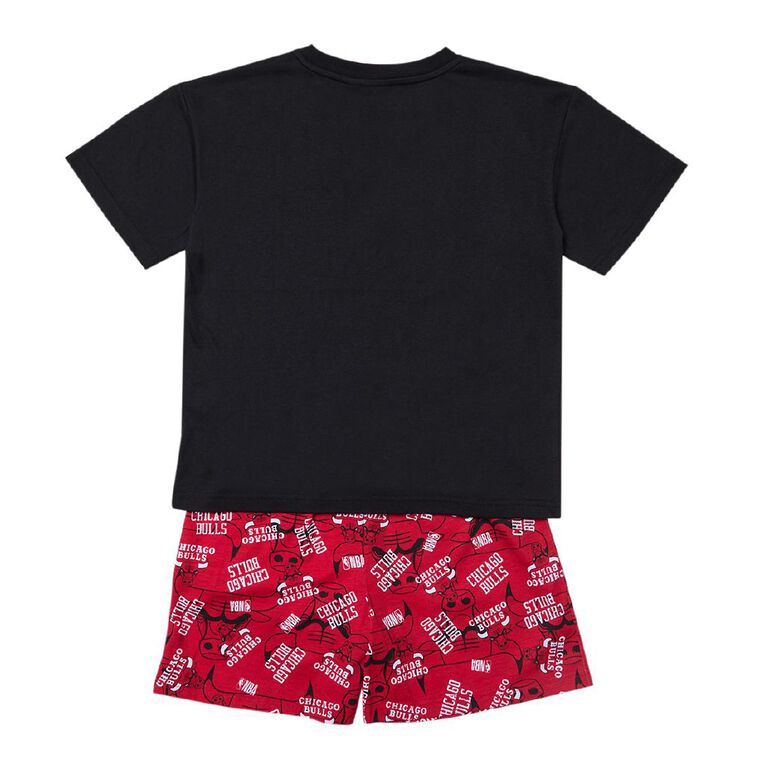 NBA Chicago Bulls Boys' Tee and Short Pyjama Set, Red, hi-res