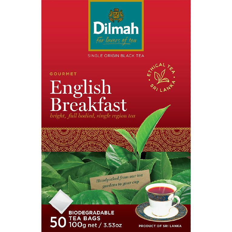 Dilmah English Breakfast 50 Tagless Tea bags, , hi-res