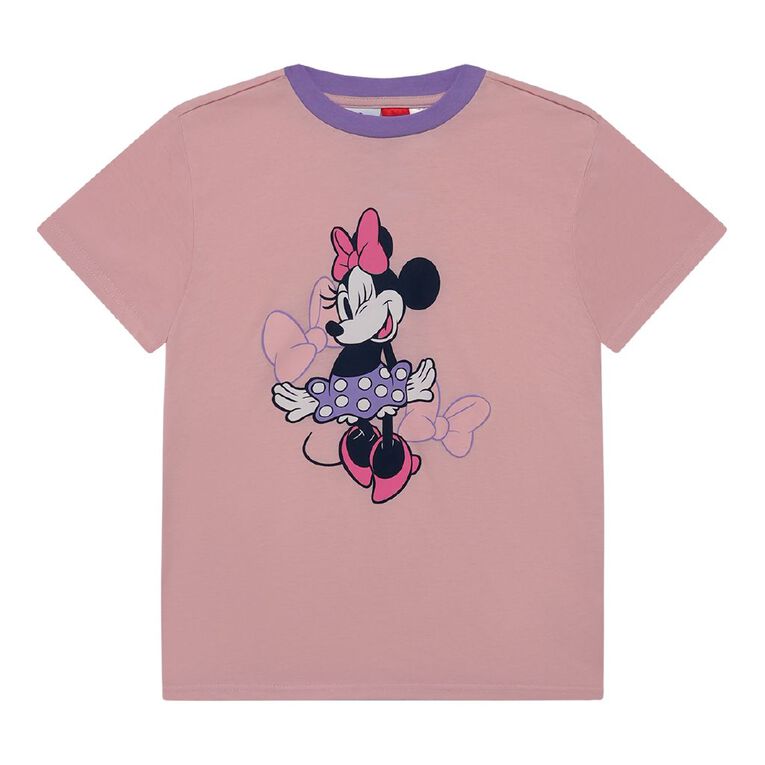 Minnie Mouse Girls' T-Shirt Nightie, Pink Light, hi-res